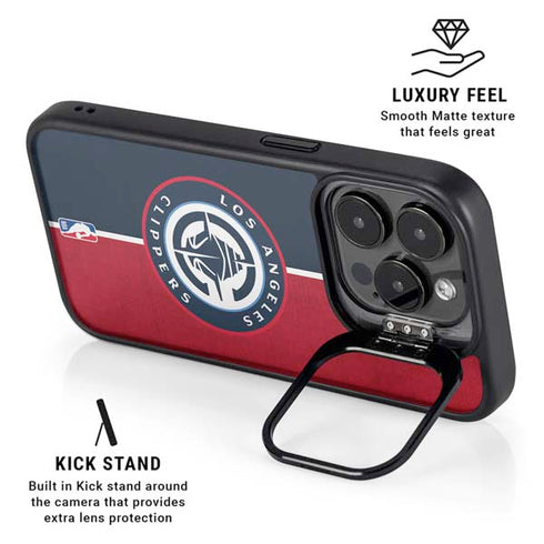 NBA LA Clippers Canvas iPhone 15 Pro Max Kickstand Case