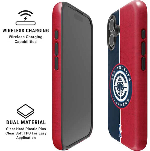 NBA LA Clippers Canvas iPhone 16 Magsafe Impact Case