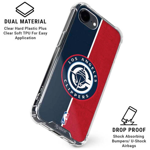 NBA LA Clippers Canvas iPhone 16e Clear Case