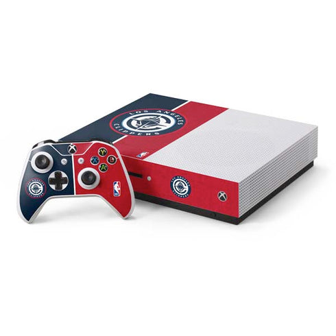 NBA LA Clippers Canvas Xbox One S Console and Controller Bundle Skin