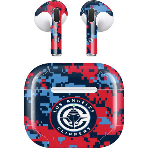 NBA LA Clippers Digi Camo Apple AirPods (3rd Gen 2021) Skin