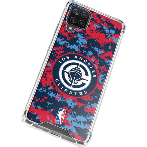 NBA LA Clippers Digi Camo Galaxy A12 Clear Case