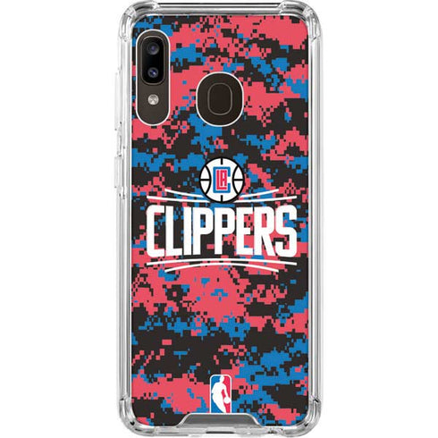 NBA LA Clippers Digi Camo Galaxy A30 Clear Case