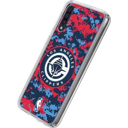 NBA LA Clippers Digi Camo Galaxy A50 Clear Case