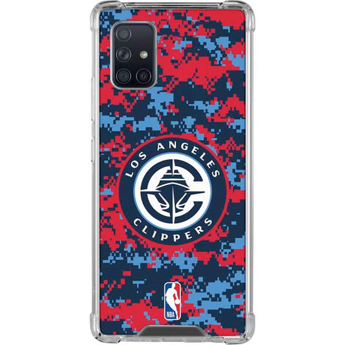 NBA LA Clippers Digi Camo Galaxy A71 5G Clear Case
