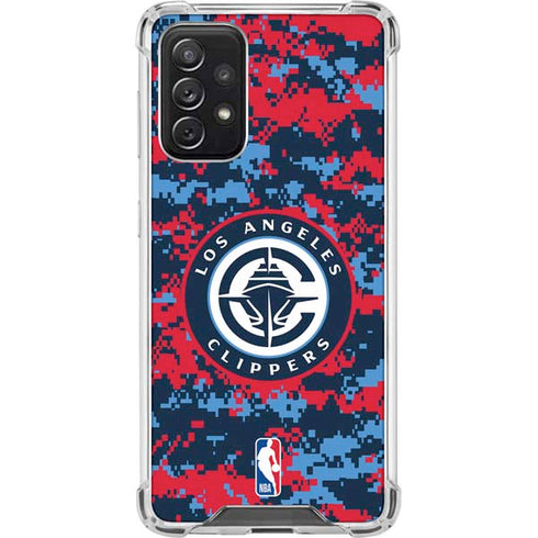 NBA LA Clippers Digi Camo Galaxy A72 5G Clear Case