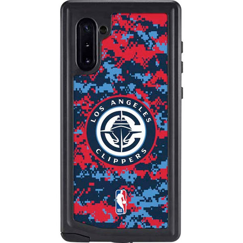 NBA LA Clippers Digi Camo Galaxy Note 10 Waterproof Case