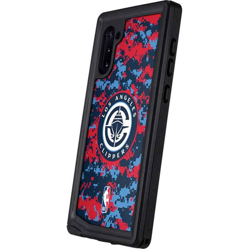 NBA LA Clippers Digi Camo Galaxy Note 10 Waterproof Case