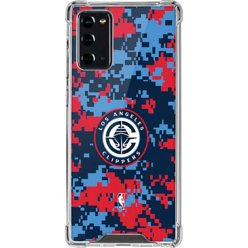 NBA LA Clippers Digi Camo Galaxy Note20 5G Clear Case