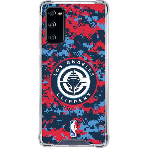 NBA LA Clippers Digi Camo Galaxy S20 FE Clear Case