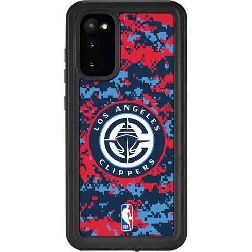 NBA LA Clippers Digi Camo Galaxy S20 Waterproof Case