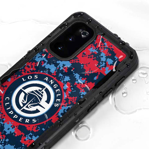 NBA LA Clippers Digi Camo Galaxy S20 Waterproof Case