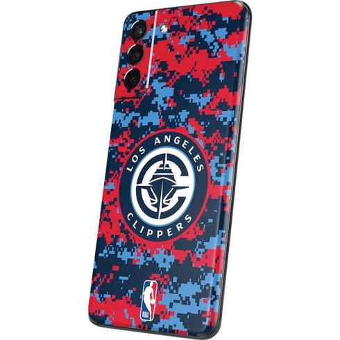 NBA LA Clippers Digi Camo Galaxy S21 Plus 5G Skin