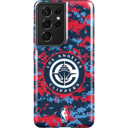 NBA LA Clippers Digi Camo Galaxy S21 Ultra 5G Pro Case
