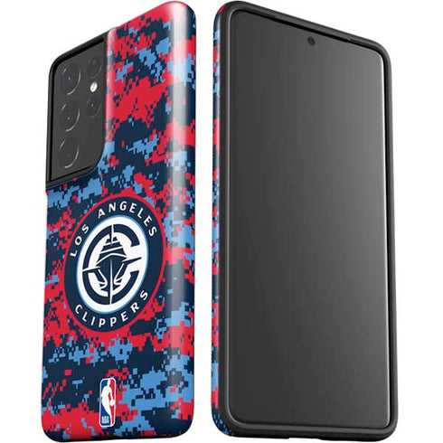 NBA LA Clippers Digi Camo Galaxy S21 Ultra 5G Pro Case