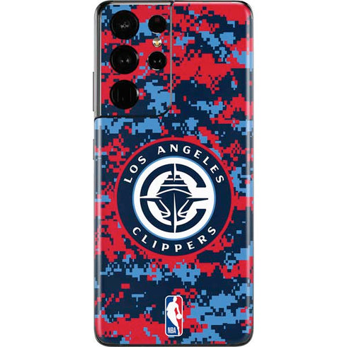 NBA LA Clippers Digi Camo Galaxy S21 Ultra 5G Skin