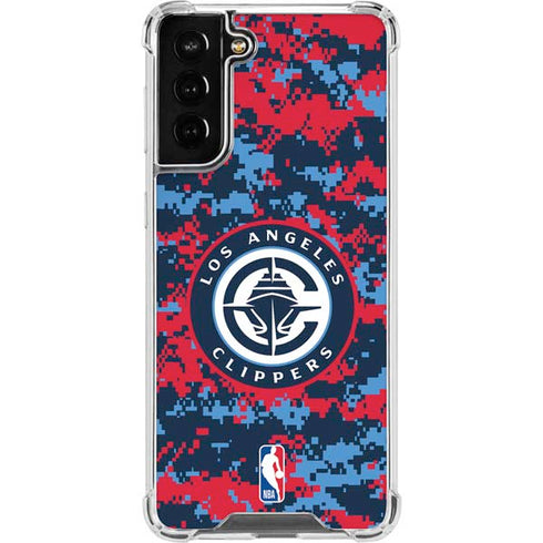 NBA LA Clippers Digi Camo Galaxy S22 Plus Clear Case
