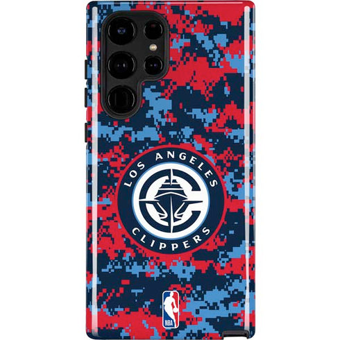 NBA LA Clippers Digi Camo Galaxy S22 Ultra Pro Case