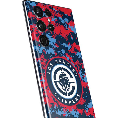 NBA LA Clippers Digi Camo Galaxy S22 Ultra Skin