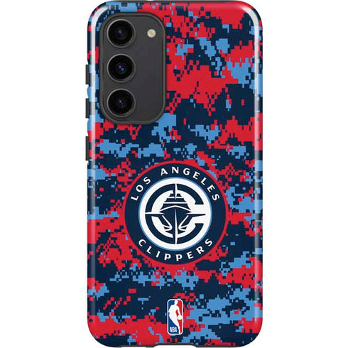 NBA LA Clippers Digi Camo Galaxy S23 Plus Pro Case