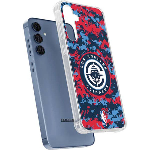 NBA LA Clippers Digi Camo Galaxy S24 Clear Case