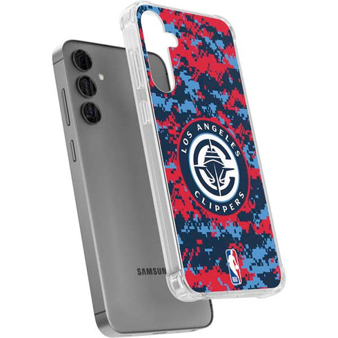 NBA LA Clippers Digi Camo Galaxy S24 Plus Clear Case