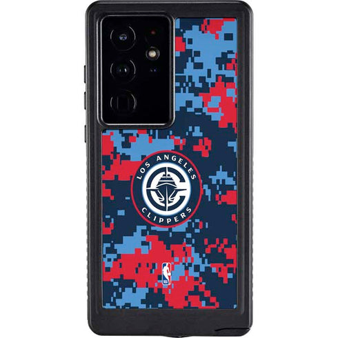 NBA LA Clippers Digi Camo Galaxy S24 Ultra Waterproof Case