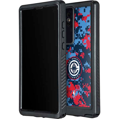 NBA LA Clippers Digi Camo Galaxy S24 Ultra Waterproof Case