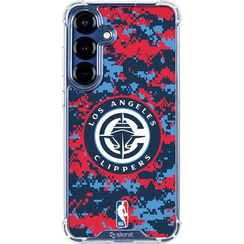 NBA LA Clippers Digi Camo Galaxy S25 Plus Clear Case