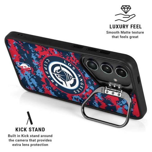 NBA LA Clippers Digi Camo Galaxy S26 Kickstand Case