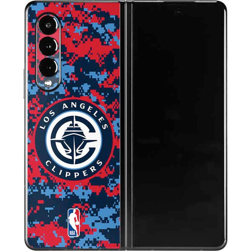 NBA LA Clippers Digi Camo Galaxy Z Fold3 5G Skin