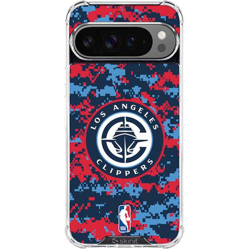 NBA LA Clippers Digi Camo Google Pixel 10 Pro XL Clear Case