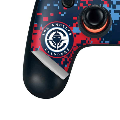 NBA LA Clippers Digi Camo Google Stadia Controller Skin