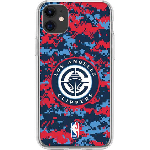 NBA LA Clippers Digi Camo iPhone 11 Clear Case