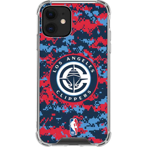 NBA LA Clippers Digi Camo iPhone 12 Clear Case