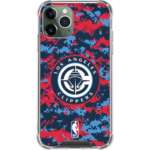 NBA LA Clippers Digi Camo iPhone 12 Pro Clear Case