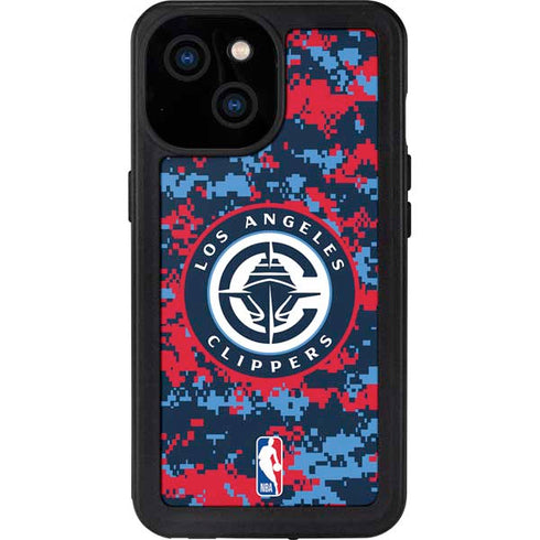 NBA LA Clippers Digi Camo iPhone 13 Mini Waterproof Case