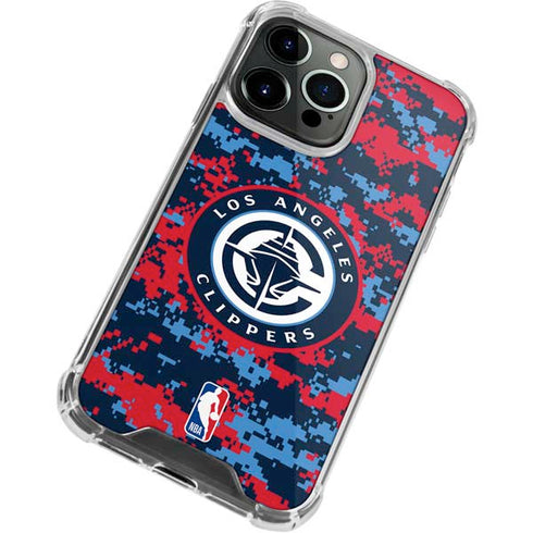 NBA LA Clippers Digi Camo iPhone 13 Pro Clear Case