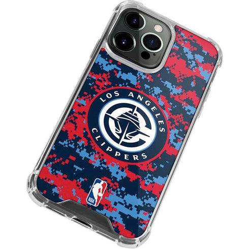 NBA LA Clippers Digi Camo iPhone 13 Pro Max Clear Case