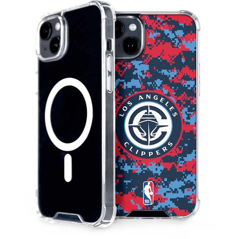 NBA LA Clippers Digi Camo iPhone 14 MagSafe Case