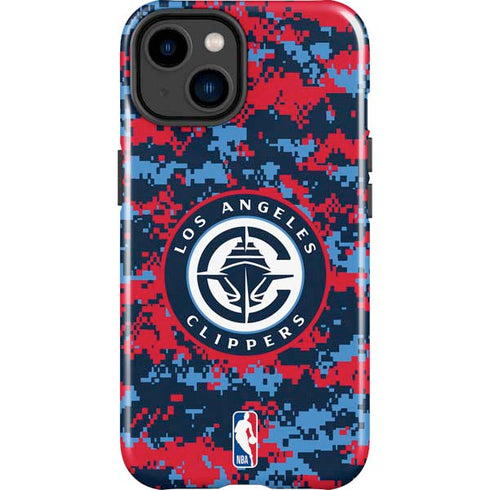 NBA LA Clippers Digi Camo iPhone 14 Plus Impact Case