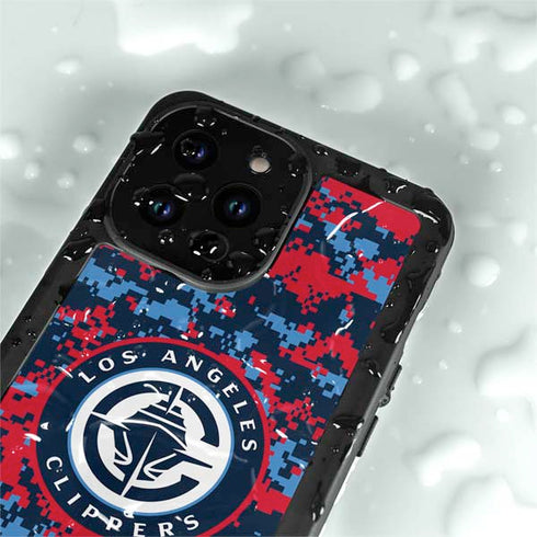 NBA LA Clippers Digi Camo iPhone 14 Pro Max Waterproof Case