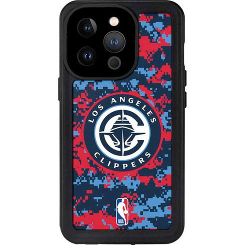 NBA LA Clippers Digi Camo iPhone 14 Pro Waterproof Case