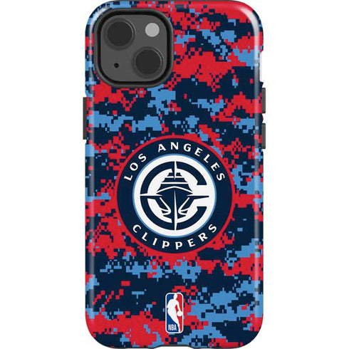 NBA LA Clippers Digi Camo iPhone 15 Plus Impact Case