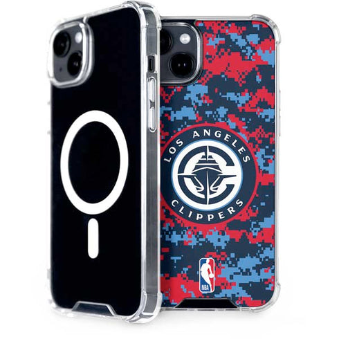 NBA LA Clippers Digi Camo iPhone 15 Plus MagSafe Case