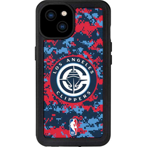 NBA LA Clippers Digi Camo iPhone 15 Plus Waterproof Case