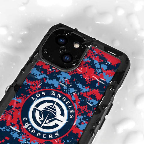 NBA LA Clippers Digi Camo iPhone 15 Plus Waterproof Case