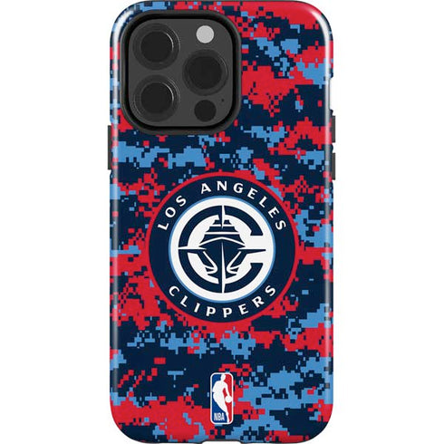NBA LA Clippers Digi Camo iPhone 15 Pro Impact Case