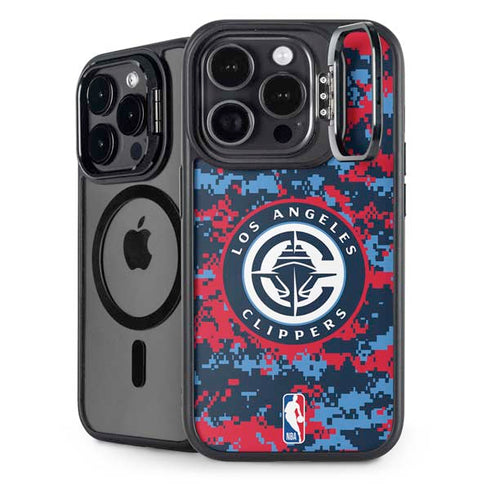 NBA LA Clippers Digi Camo iPhone 15 Pro Kickstand Case