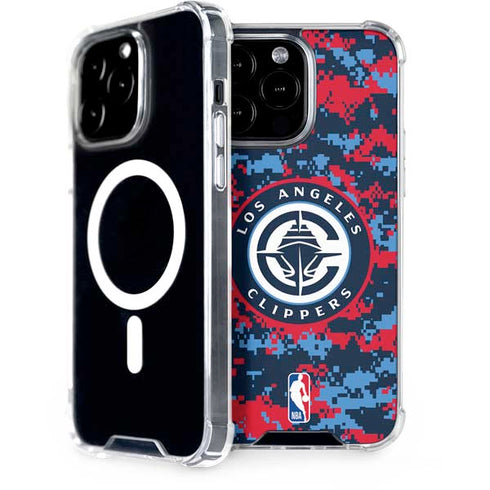 NBA LA Clippers Digi Camo iPhone 15 Pro Max MagSafe Case